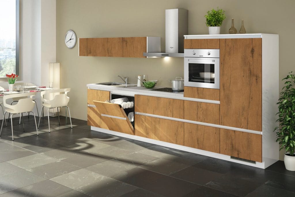 Bauformat Wood Handleless Compact Kitchen 1 | CS Kitchens, Belfast